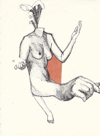 sans titre, 2016, stylo et crayon couleur sur papier,  26,7x19,5 cm