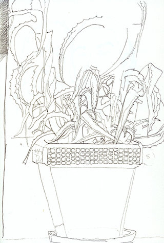 sans titre 10, 2009, stylo sur papier, 20,9x14,7 cm