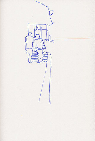 sans titre 29, 2009, feutre, stylo sur papier, 20,9x14,7 cm